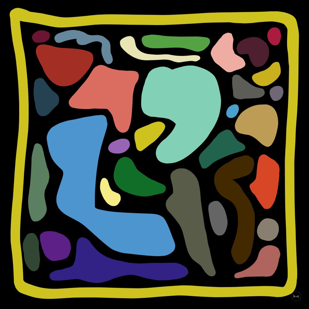 Crazy Pave In Citron by Kunst & Colore, 90cm Silk Scarf