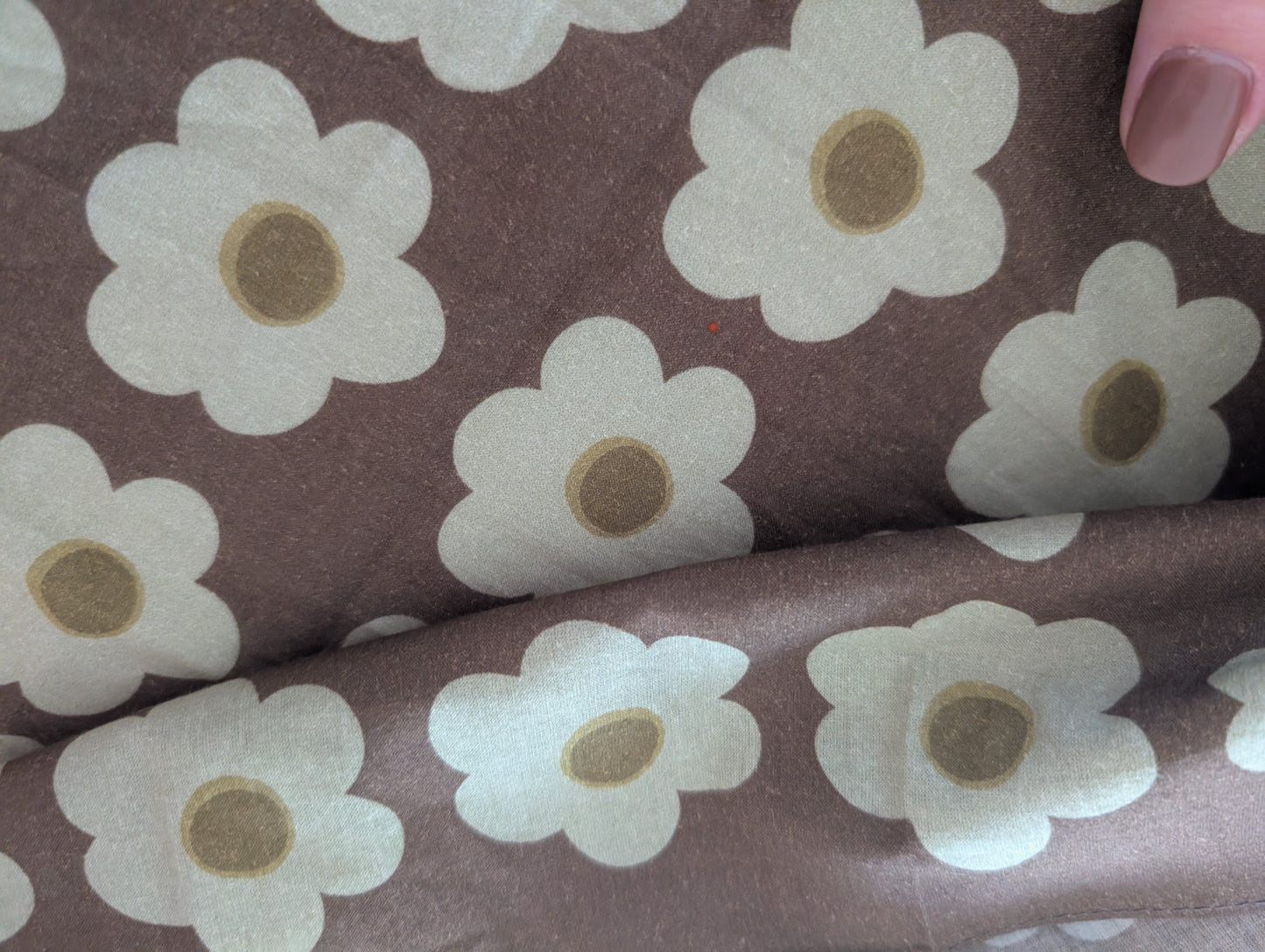 Seconds Item - Cotton Bandana Scarf 70cm Square, In Daisy Brown By Kunst & Colore