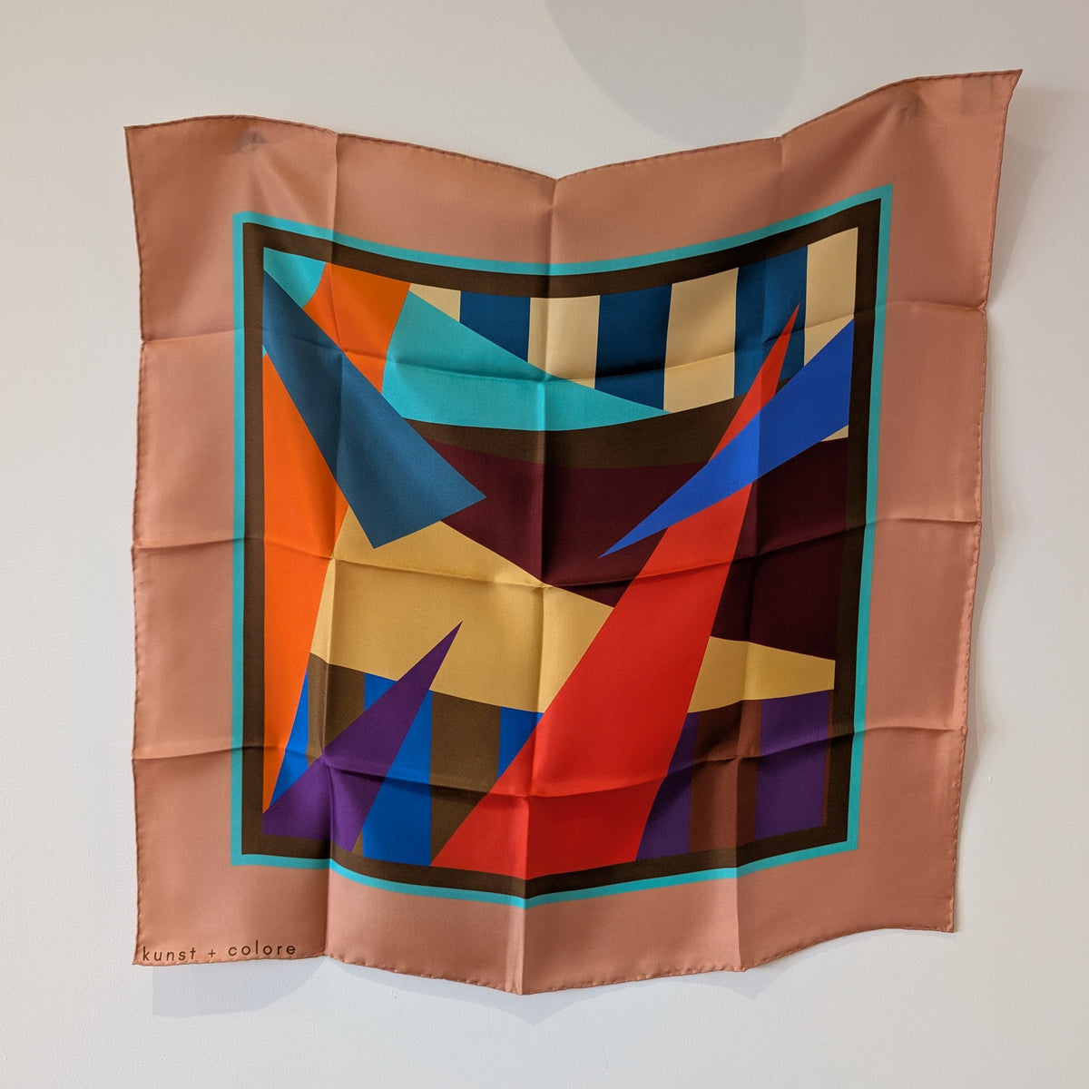 Tessa Framed Rose by Kunst & Colore, 65cm Silk Scarf
