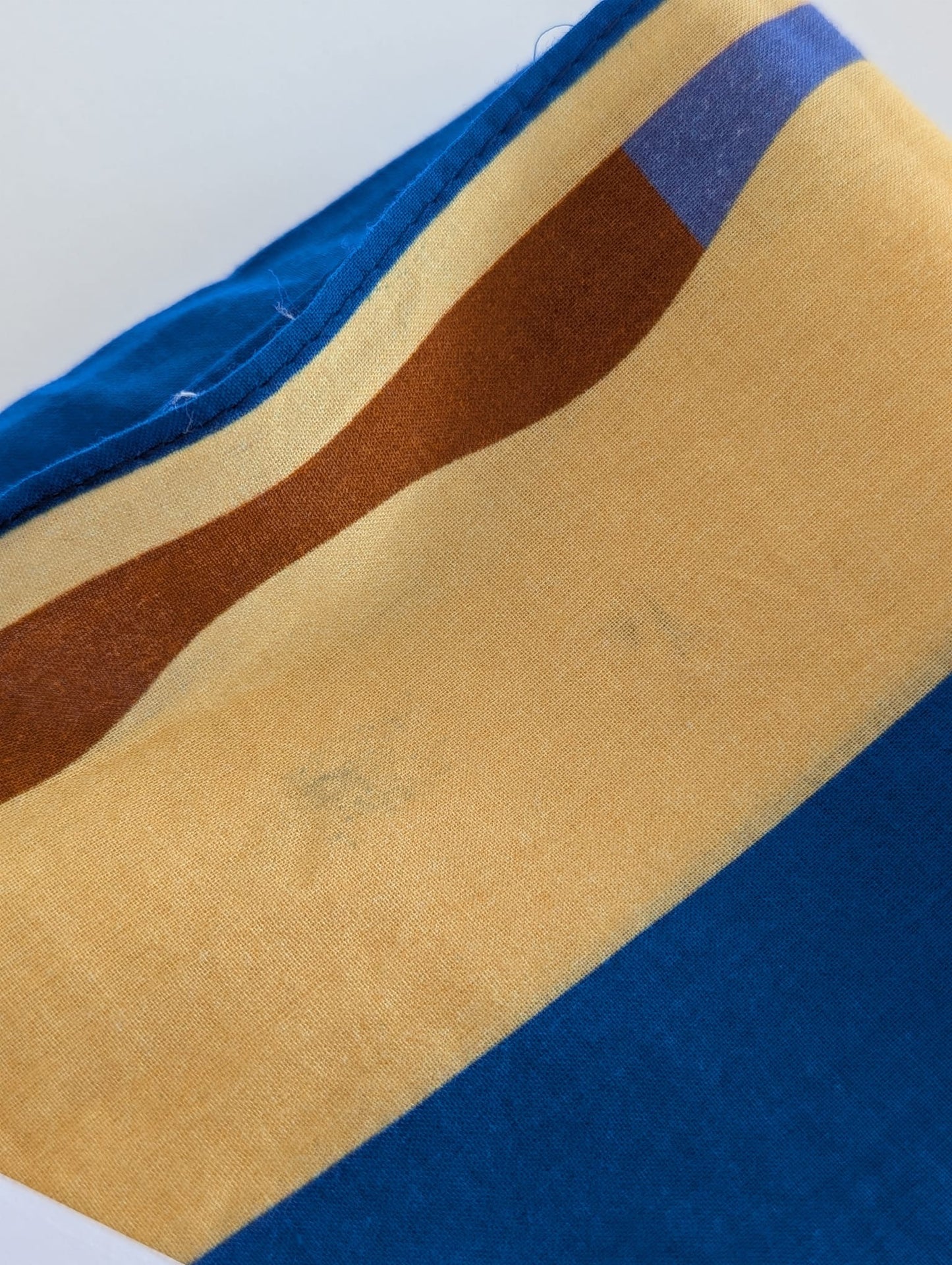 Print Defect - Cotton Bandana Scarf 70cm Square, Tessa Ultramarine By Kunst & Colore