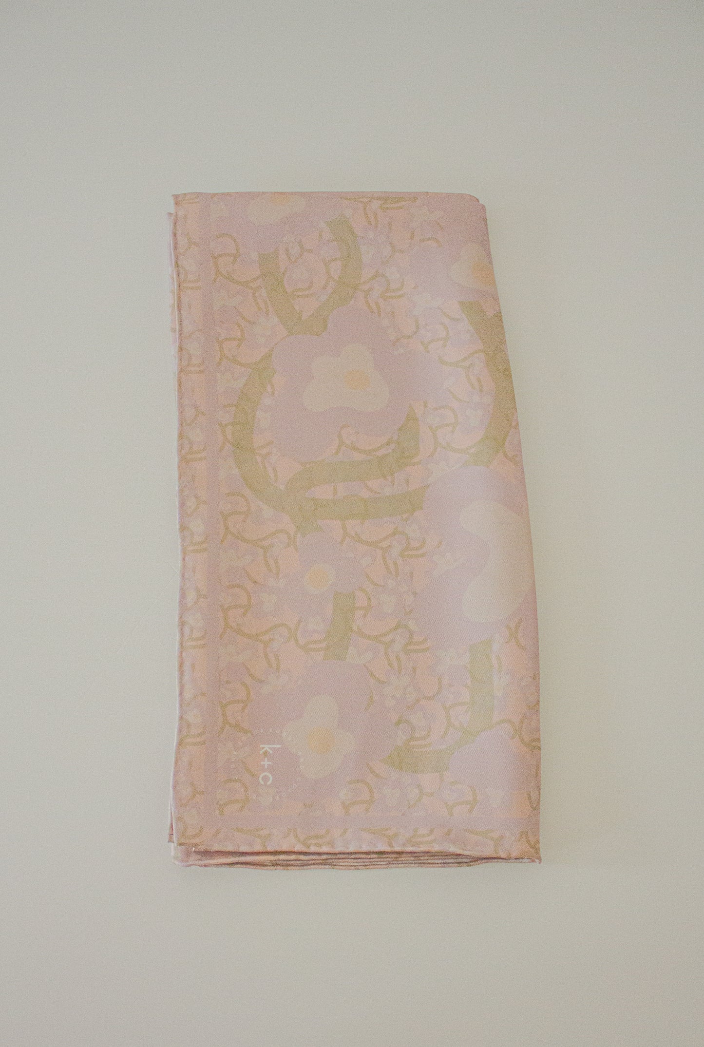 Wisteria in Calamine by Kunst & Colore, 70cm Silk Scarf