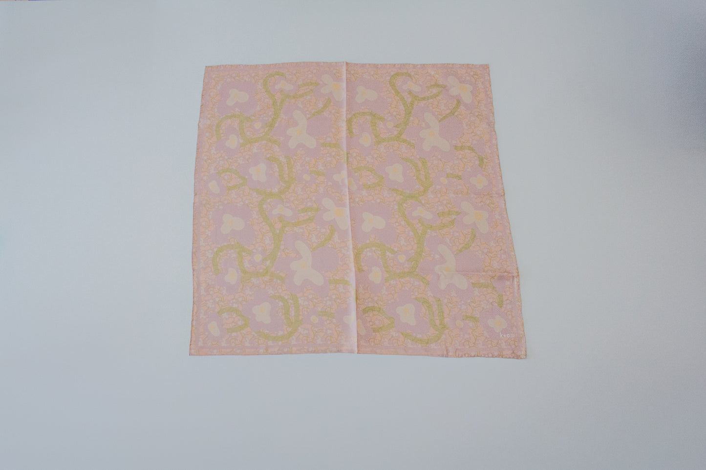 Wisteria in Peach by Kunst & Colore, 70cm Silk Scarf