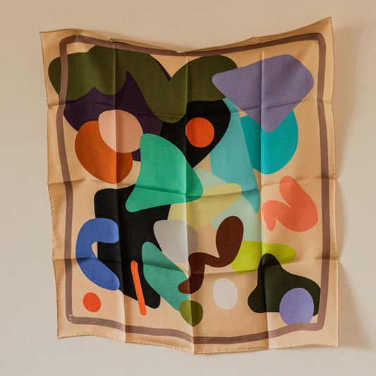 White Chocolate Blondie by Kunst & Colore, 63cm Silk Scarf
