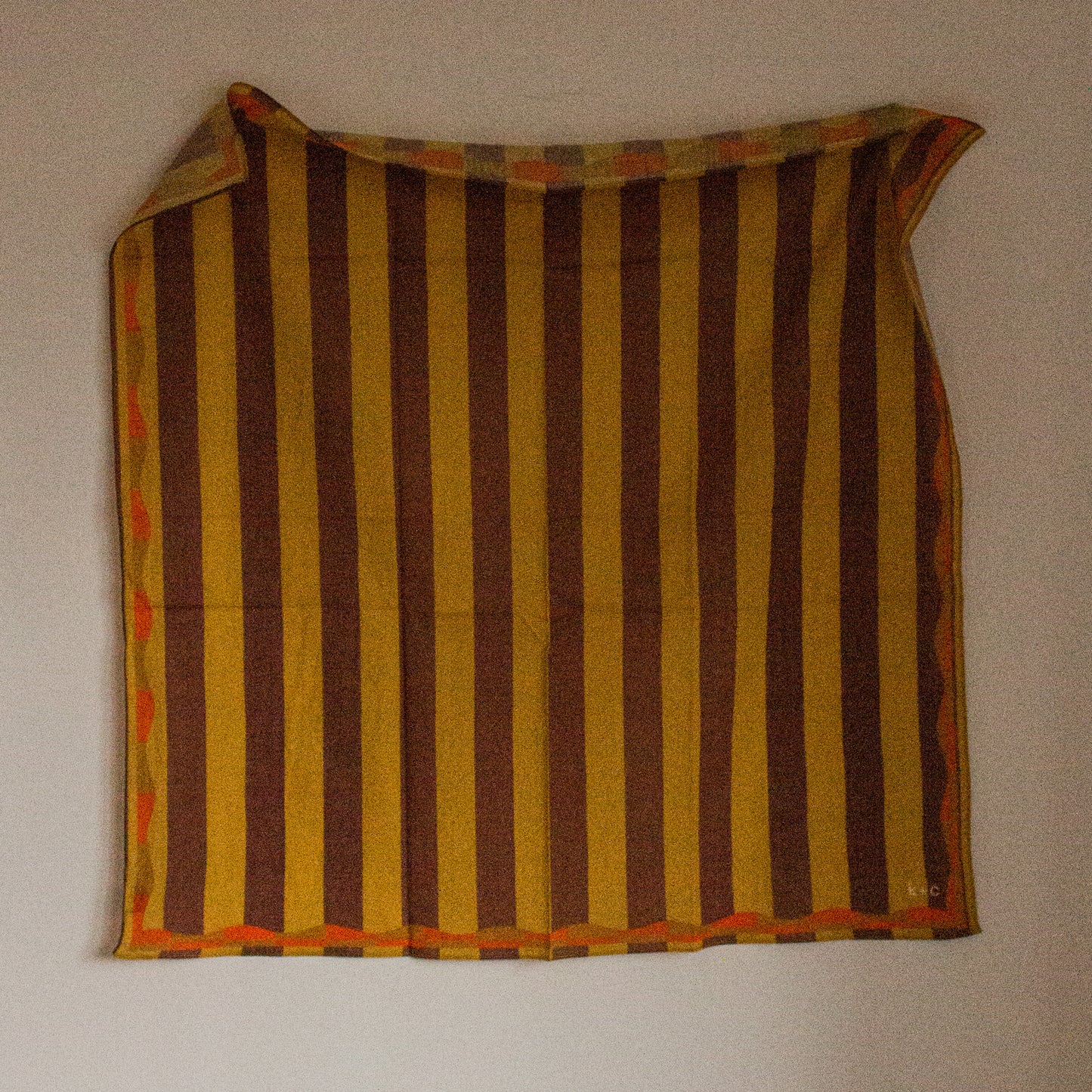 Cotton Bandana Scarf 70cm Square, Tessa Golden Straw By Kunst & Colore