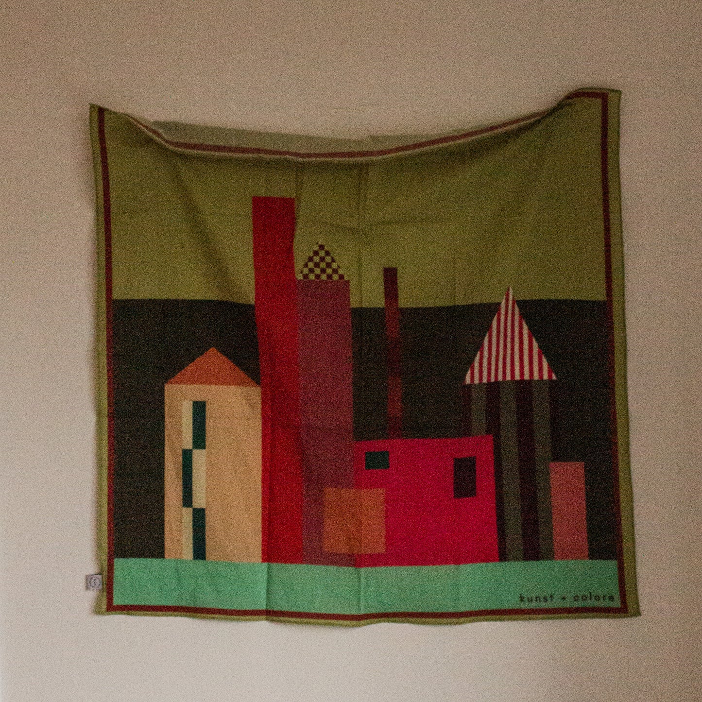 Cotton Bandana Scarf 70cm Square, Madhouse Dragonfruit By Kunst & Colore