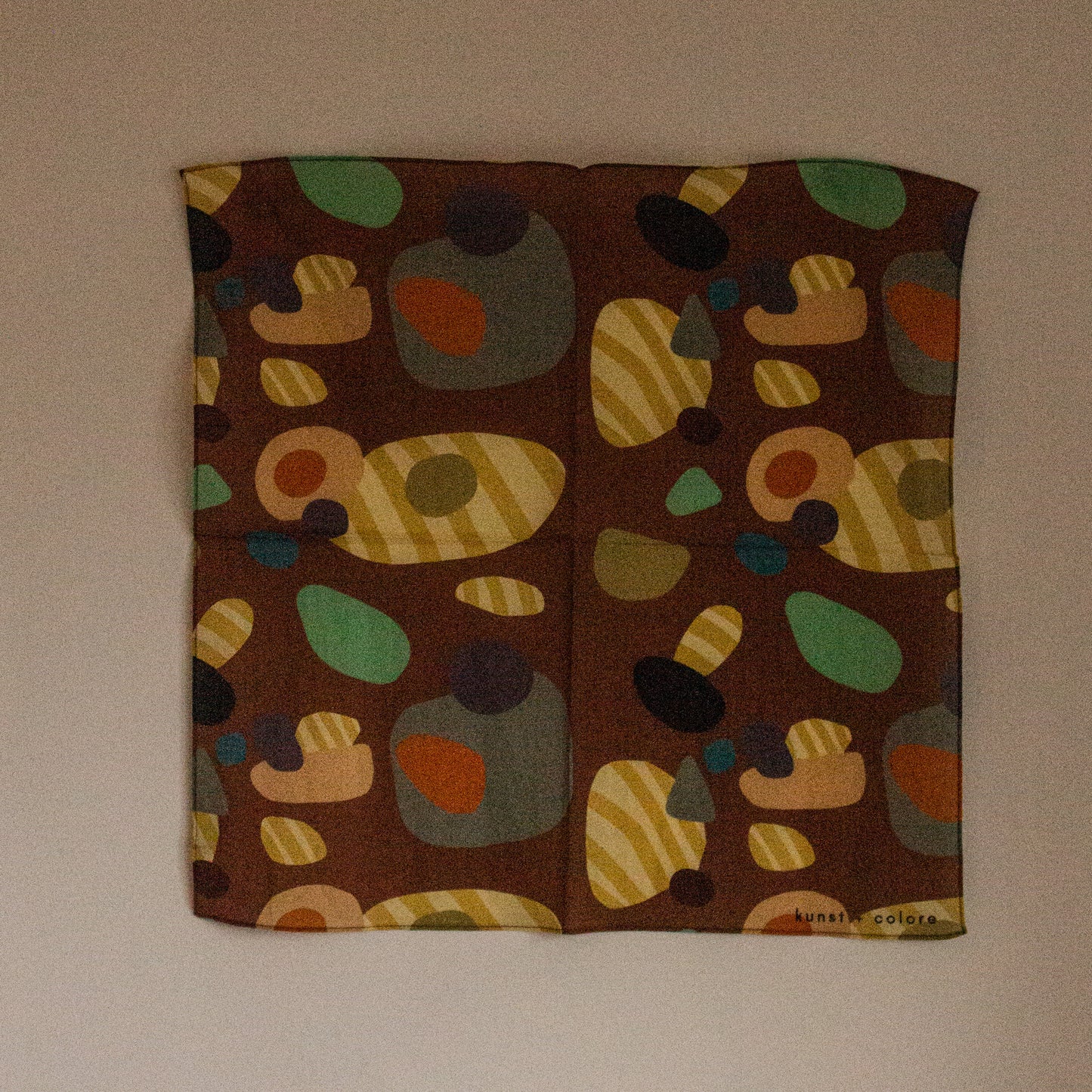 Cotton Bandana Scarf 50cm Square, Milk With Your Cocopops By Kunst & Colore