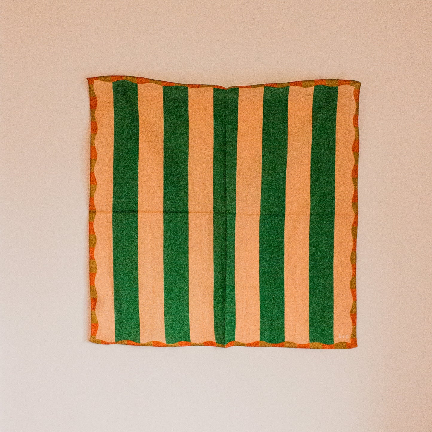 Cotton Bandana Scarf 50cm Square, Verdant Green By Kunst & Colore
