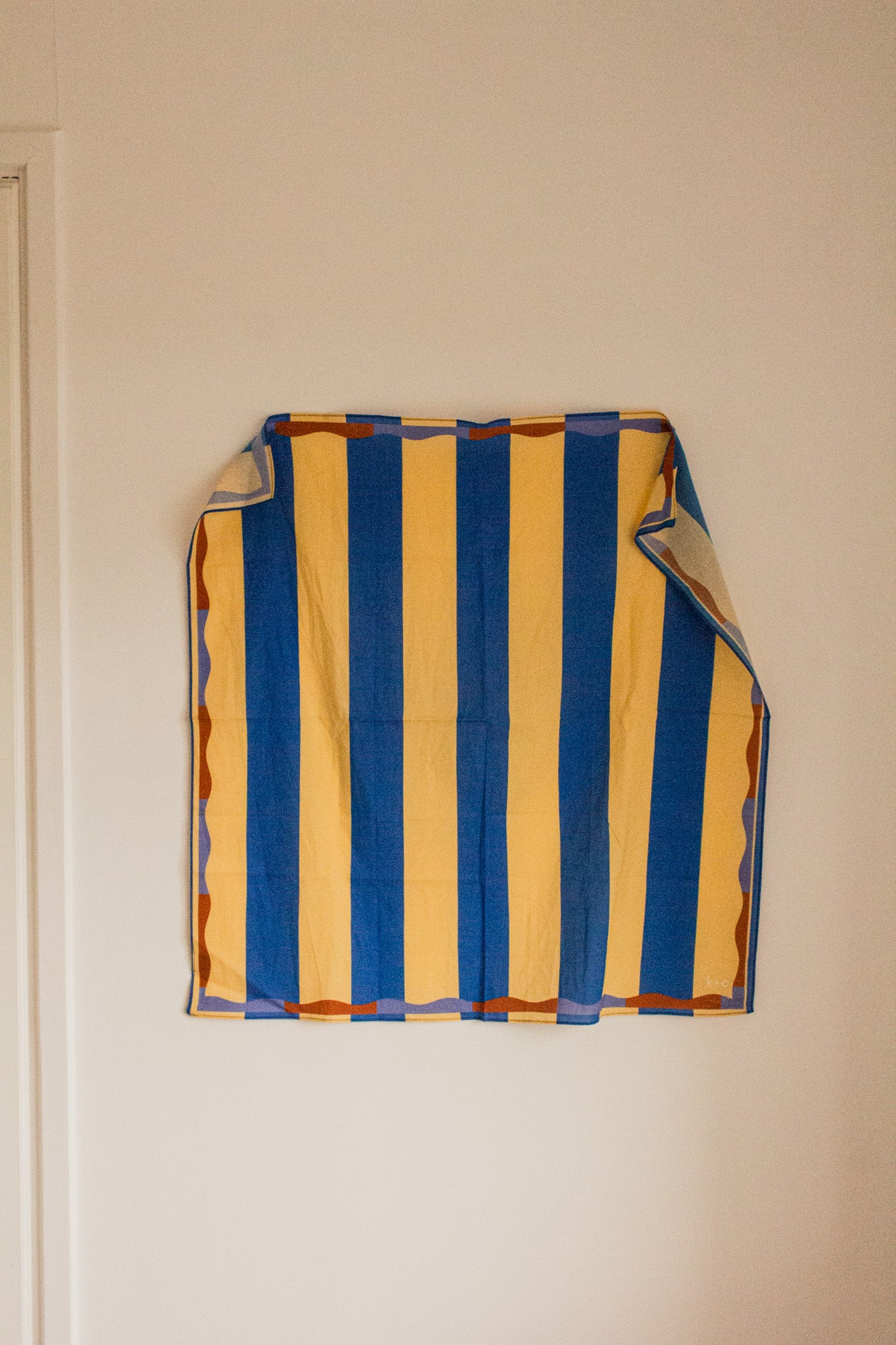 Cotton Bandana Scarf 70cm Square, Tessa Ultramarine By Kunst & Colore