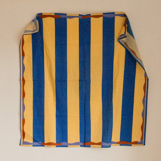 Cotton Bandana Scarf 70cm Square, Tessa Ultramarine By Kunst & Colore