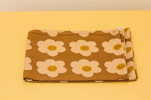 Daisy Brown Organic Cotton Tea Towel 65x45cm - Pre Order