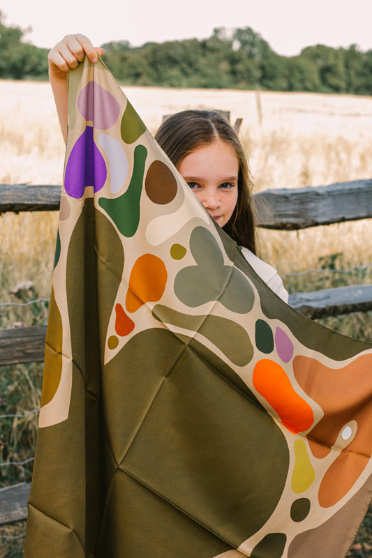 Eat Your Greens by Kunst & Colore, 90cm Silk Scarf