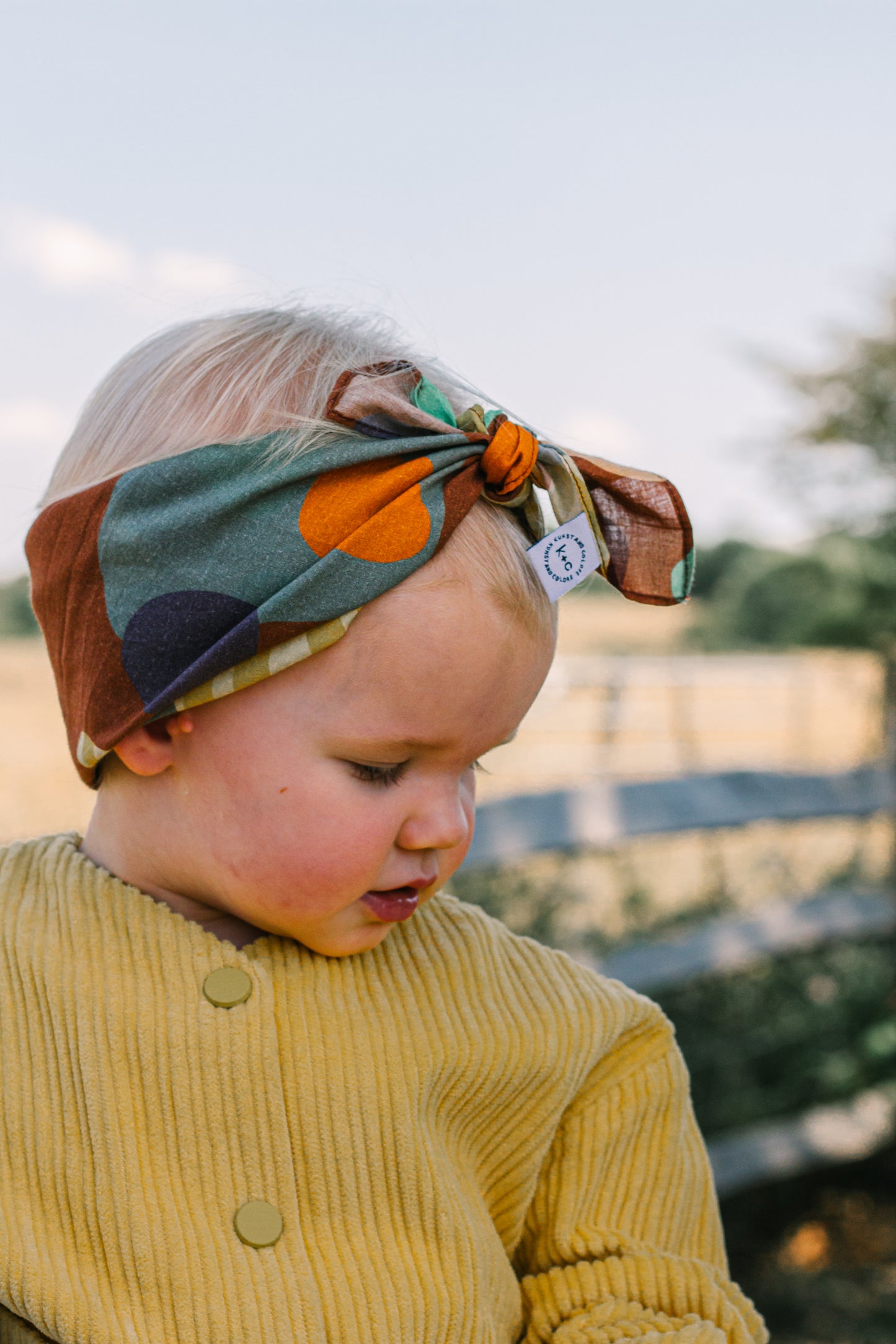 Cotton Bandana Scarf 50cm Square, Milk With Your Cocopops By Kunst & Colore
