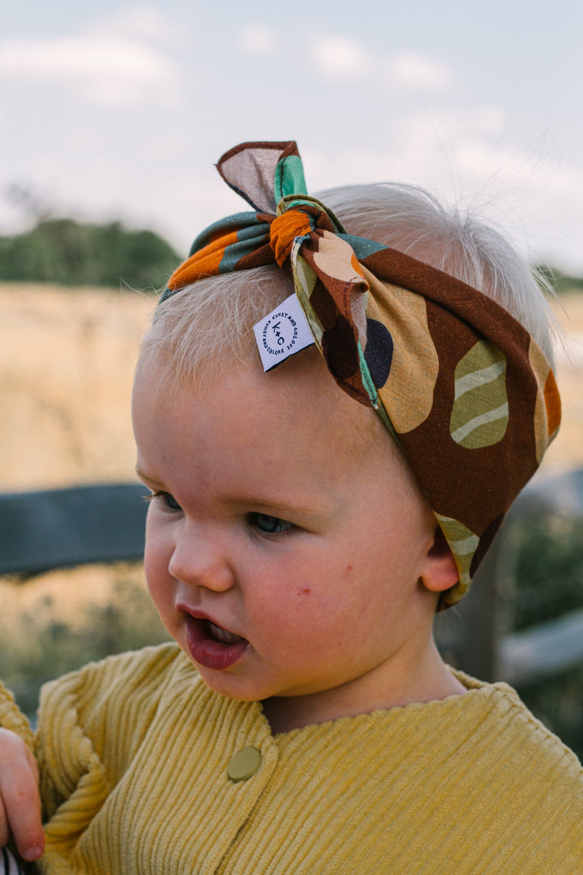 Cotton Bandana Scarf 50cm Square, Milk With Your Cocopops By Kunst & Colore