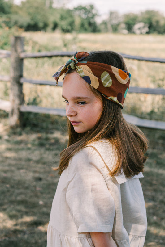 Cotton Bandana Scarf 50cm Square, Milk With Your Cocopops By Kunst & Colore