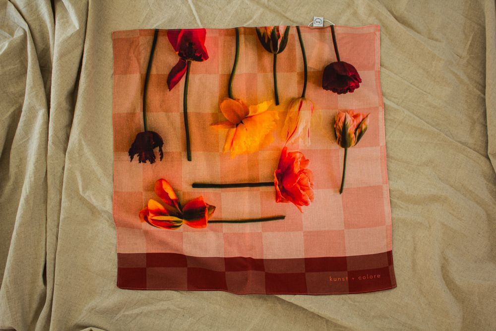 Cotton Bandana Scarf 50cm Square, Sickly Sweet By Kunst & Colore