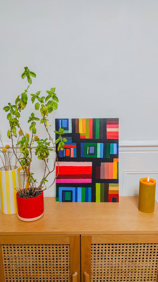 Abstract Art Print, 16x12", 'Out The Window' by Kunst & Colore