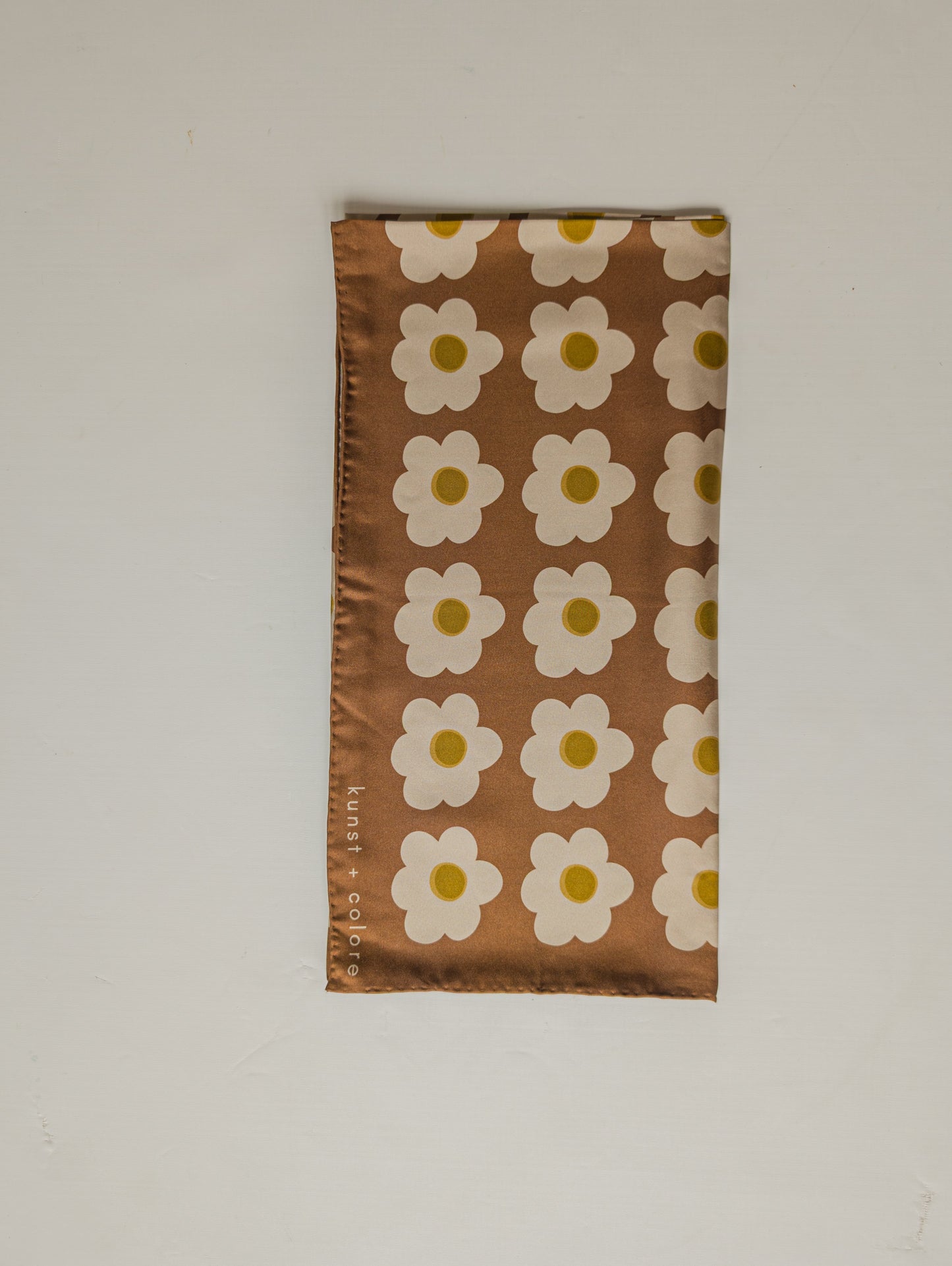 Daisy Brown by Kunst & Colore, 90cm Silk Scarf