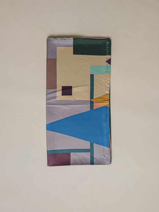 Mauve Metropolis by Kunst & Colore, 90cm Silk Scarf