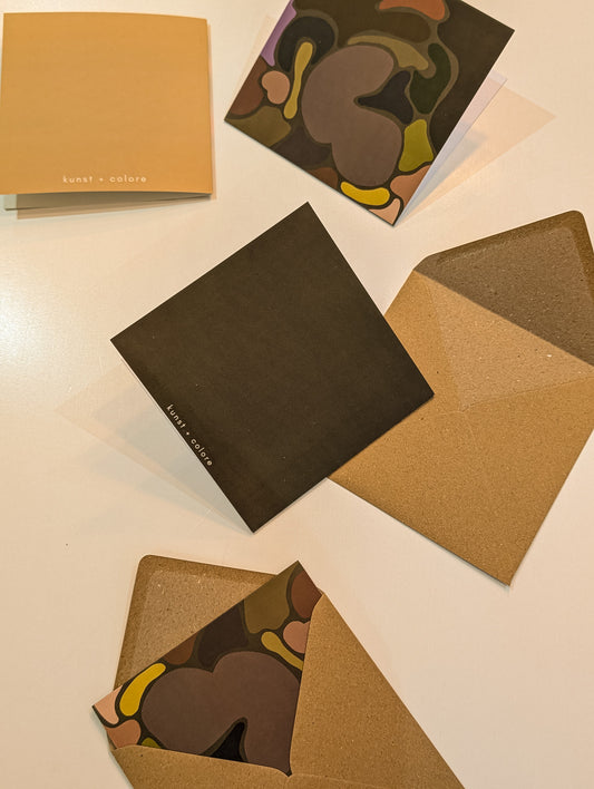 Greetings Card, Blank in 'Olaf & Olive' Print by Kunst & Colore