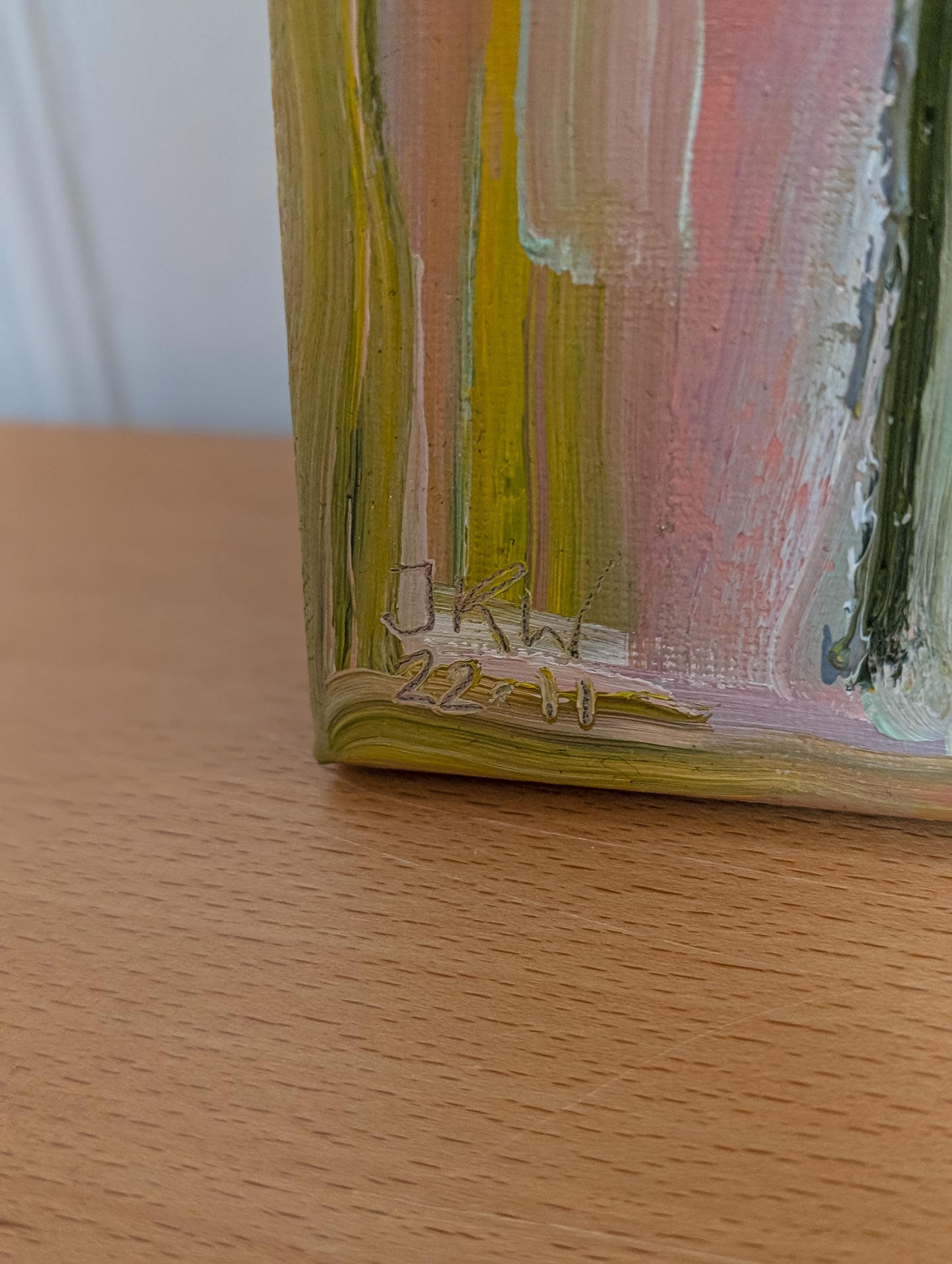 Palette Leftovers by Kunst & Colore 20x30cm Oil On Canvas, Abstract Original