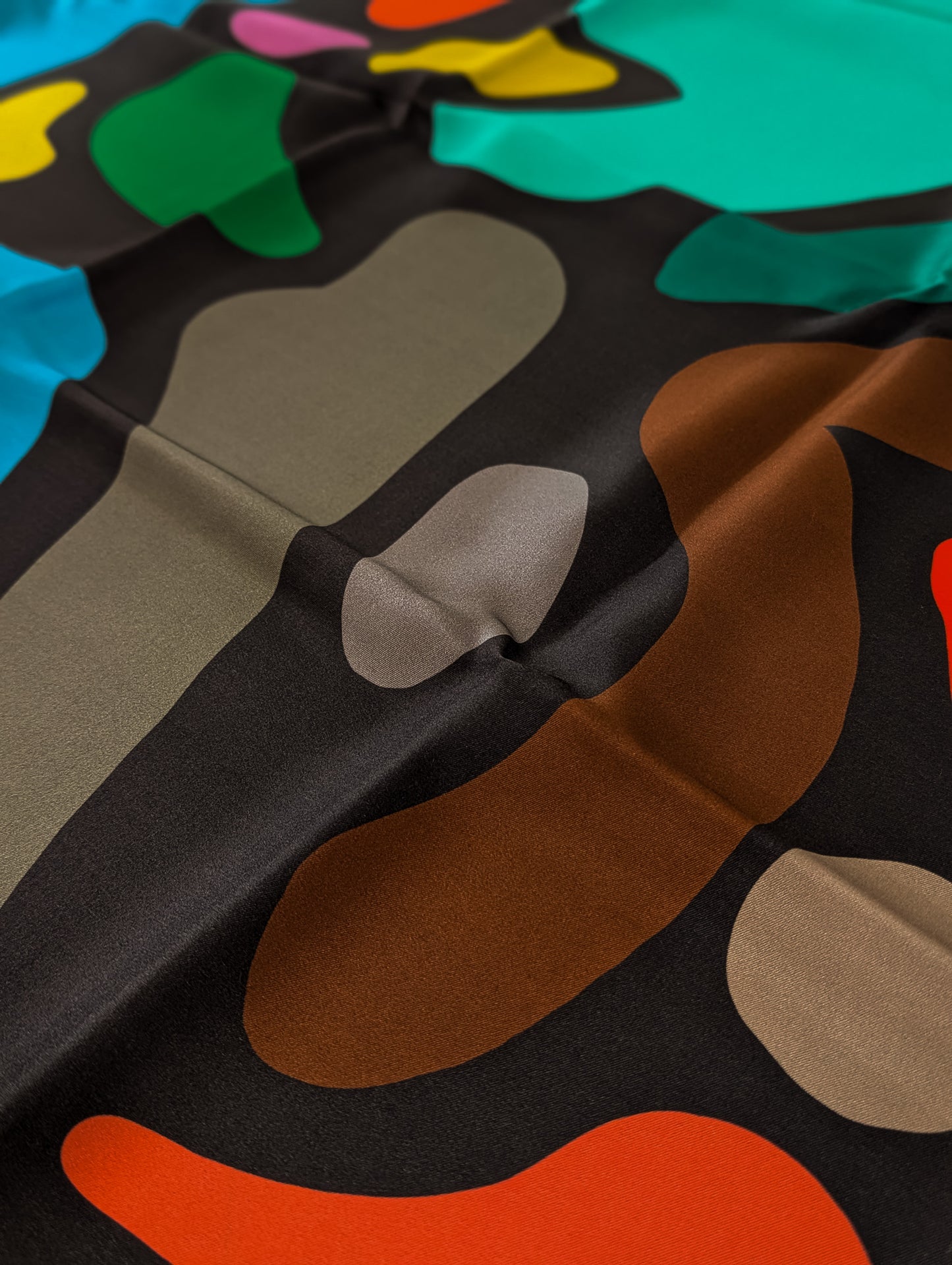 Crazy Pave In Citron by Kunst & Colore, 90cm Silk Scarf