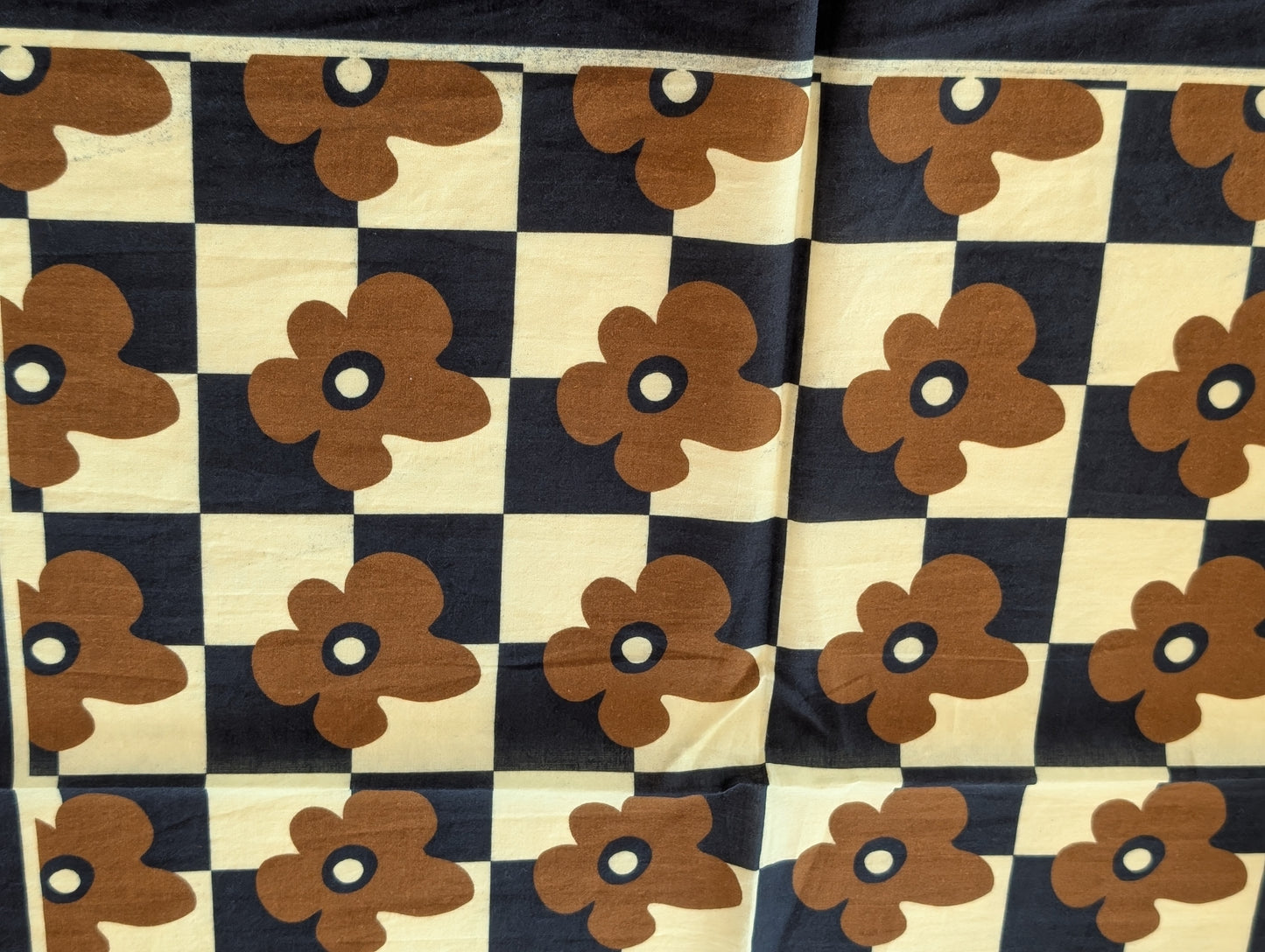 Print Defect - Cotton Bandana Scarf 50cm Square, Flower Power Chess By Kunst & Colore (Copy)
