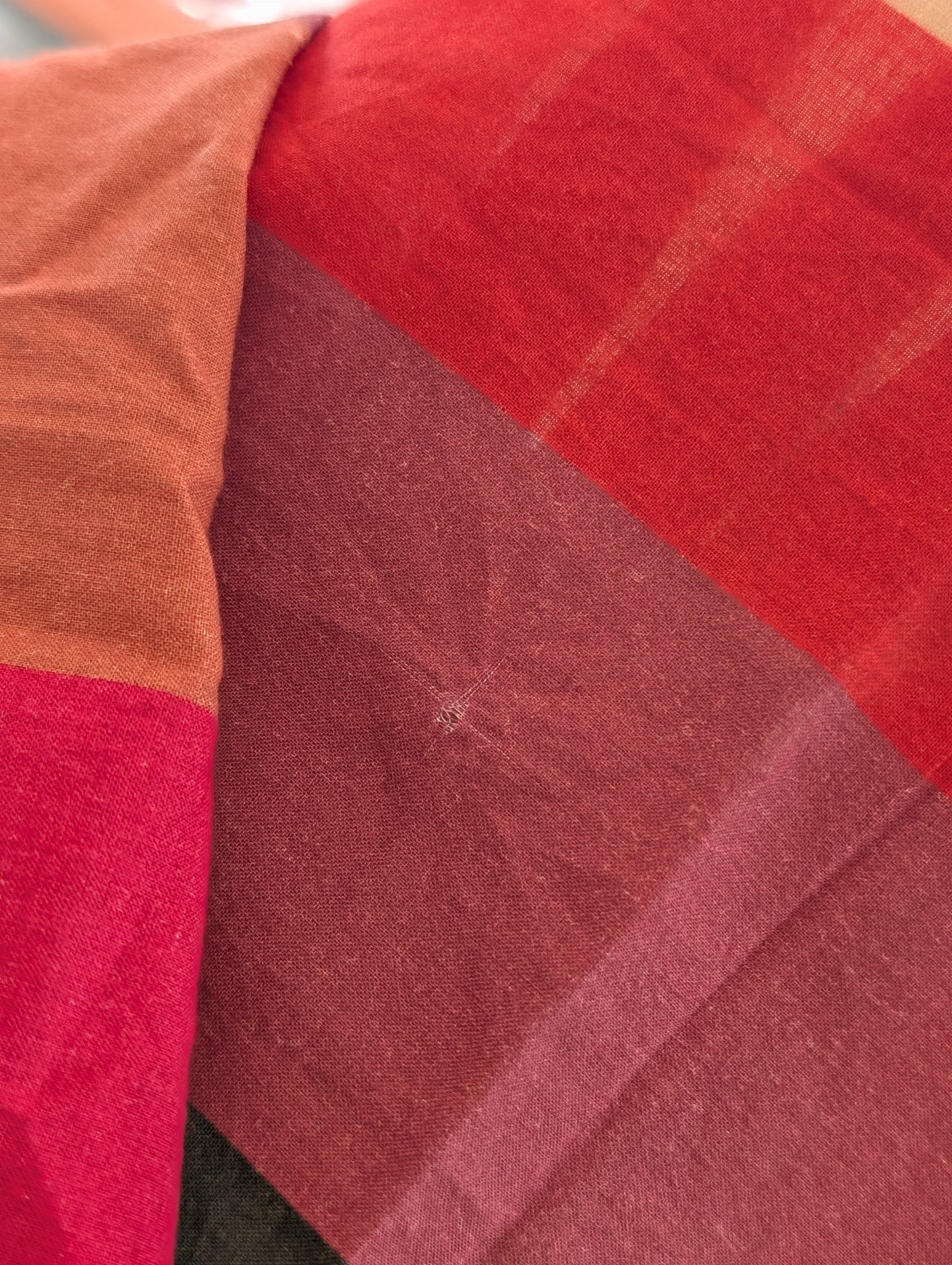 Print Defect - Cotton Bandana Scarf 70 cm Square, Madhouse Dragonfruit By Kunst & Colore