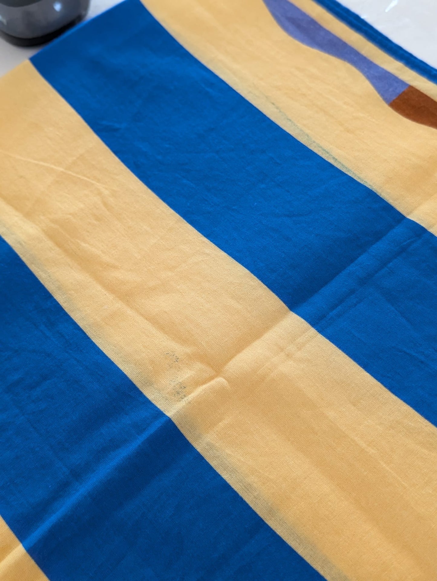 Print Defect - Cotton Bandana Scarf 70 cm Square, Tessa Ultramarine By Kunst & Colore