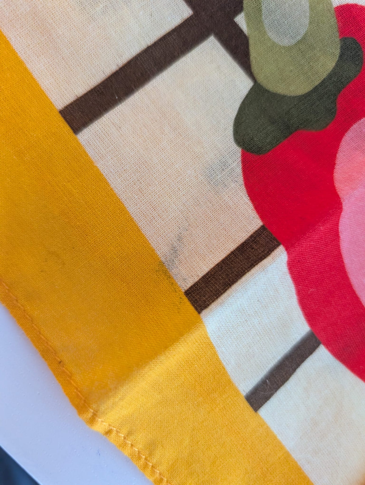Imperfect Cotton Bandana Scarf 50cm Square, Side Salad By Kunst & Colore