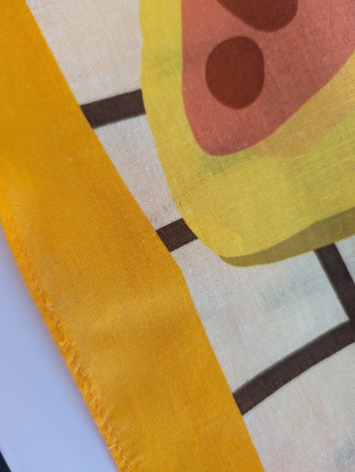 Imperfect Cotton Bandana Scarf 50cm Square, Side Salad By Kunst & Colore