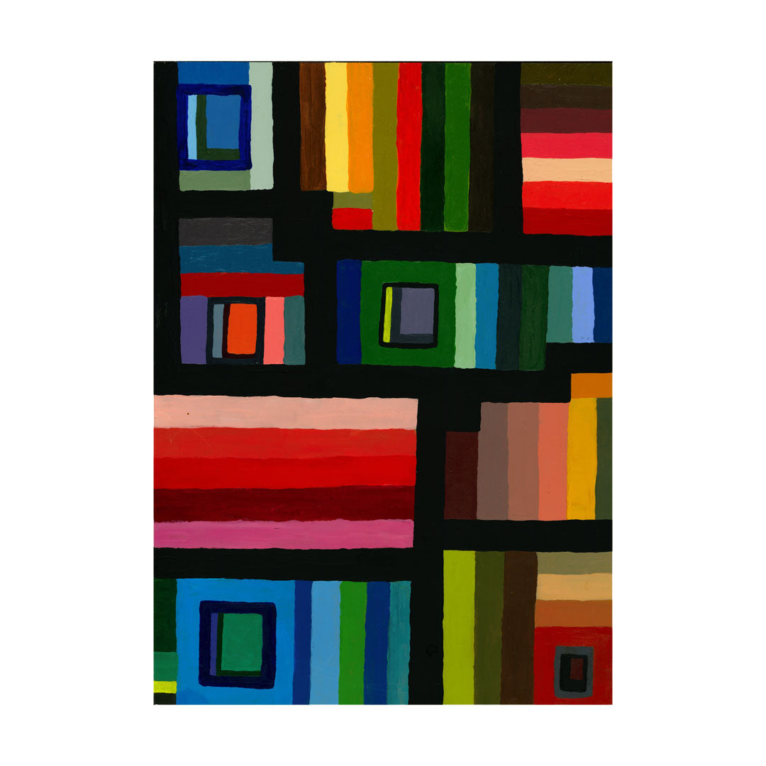 Abstract Art Print, 16x12", 'Out The Window' by Kunst & Colore